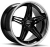 20x10.5 XIX X63 Gloss Black w/ Stainless Steel Lip 5x120 35mm