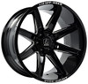 20x10 AXE Offroad Artemis Gloss Black Milled  5x5/127 5x5.5/139.7 -19mm