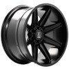 22x12 AXE Offroad Artemis Satin Black  (* May Require Trimming)  8x6.5/165 -44mm
