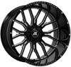 22x12 AXE Offroad AX6.0 Gloss Black Milled (Compression Forged) (* May Require Trimming)  8x170 -44mm