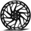 22x12 AXE Offroad Zeus Gloss Black Milled (* May Require Trimming)  5x5/127 5x5.5/139.7 -44mm