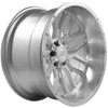 26x14 AXE Offroad AX6.1 Silver Brushed Milled w/ Mirror Lip (Compression Forged) (* May Require Trimming)  5x5/127 5x5.5/139.7 -76mm