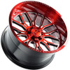 22x12 AXE Offroad AX6.2 Candy Red Milled (Compression Forged) (* May Require Trimming)  6x135 6x5.5/139.7 -44mm