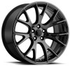 22x10 Dodge Hellcat Replica Wheel Gloss Black FR70 5x115 18mm