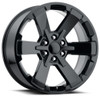 22x9 GMC Dual Six Star Replica Wheel Gloss Black FR45 6x5.5/139.7 24mm