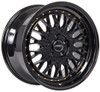 17x8.5 ARC AR1 Gloss Black w/ Gold Rivets 5x110 35mm (CUSTOM)