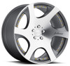 19x8.5 MRR VP3 Matte Graphite Machined w/ Gold Rivets (CUSTOM)