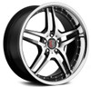 19x9.5 MRR RW2 Cinque Black/Machined (Chrome Stainless Steel Lip) (CUSTOM)