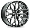 21x9 Vossen HF-2 Brushed Gloss Black (Hybrid Forged) 5x120 30mm