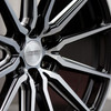 22x9.5 Vossen HF6-1 Matte Black w/ Brushed Face (Hybrid Forged) (Deep Concave) 6x135 20mm