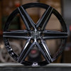 22x9.5 Vossen HF6-2 Gloss Black w/ Double Tint (Hybrid Forged) (Deep Concave) 6x135 20mm