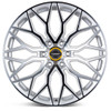 22x9.5 Vossen HF6-3 Silver Machined (Hybrid Forged) (Deep Concave) 6x135 20mm