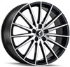 18x8 Kraze KR191 Stunna Gloss Black Machined Face 5x115 40mm