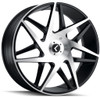 20x8.5 Kraze KR192 Phase Gloss Black Machined Face 5x115 5x120 38mm