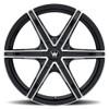 20x8.5 Mazzi Stilts 371 Gloss Black w/ Machined Face 5x110 5x115 35mm