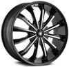 22x9.5 Mazzi Fusion 341 Gloss Black w/ Machined Face 6x135 6x5.5/139.7 30mm
