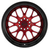 18x8.5 F1R F21 v2 Candy Red w/ Black Lip 5x112 5x4.5/114.3 45mm