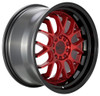 18x8.5 F1R F21 v2 Candy Red w/ Black Lip 5x112 5x4.5/114.3 45mm