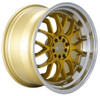 18x8.5 F1R F21 v2 Machine Gold w/ Polish Lip 5x112 5x4.5/114.3 45mm