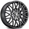 18x8 Touren TR78 Brushed Black w/ Dark Tint 5x4.25/108 40mm