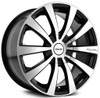 (Clearance - No Returns) 17x7 Touren TR3 Gloss Black Machined Face & Lip 5x110 5x115 40mm
