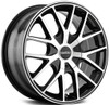 (Clearance - No Returns) 18x8 Touren TR60 Gloss Black Machined Face & Black Ring 5x100 5x4.5/114.3 40mm