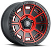 17x8.5 ICON Victory Satin Black w/ Red Tint 6x135 6mm