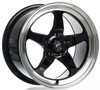 17x4.5 Forgestar D5 Drag Gloss Black Machined Lip (Flow Formed) 5x4.75/120.7 -26mm