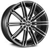 18x8 NS NS1601 Gloss Black Machined 5x100 5x4.5/114.3 40mm