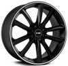 18x7.5 NS NS9012 Matte Black w/ Machined Stripe 5x100 5x4.5/114.3 40mm