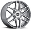 (Clearance - No Returns) 22x9 MKW Avenue A613 Grey Machined 5x115 5x120 18mm