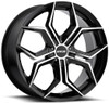(Clearance - No Returns) 20x8.5 MKW M121 Gloss Black Machined 5x112 5x4.5/114.3 35mm
