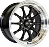 16x8 MST MT11 Gloss Black w/ Machined Lip  5x100 5x4.5/114.3 15mm