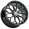 22x9 Gianelle Monte Carlo Gloss Black w/ Machined Face 5x4.5/114.3 38mm