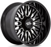 (Clearance - No Returns) 22X12 Moto Metal MO809 Gloss Black Machined (* May Require Trimming) 8x180 -44mm