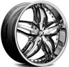 20x8.5 Diablo Angel Chrome w/ Black Inserts 5x4.5/114.3 5x120 35mm