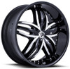 20x8.5 Diablo Angel Black w/ Chrome Inserts 5x4.5/114.3 5x120 35mm