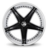 22x9.5 Diablo Reflection X Chrome w/ Black Accents 6x5.5/139.7 35mm