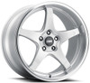 19x9.5 ESR AP5 Hyper Silver w/ Machined Lip (Flow Form) 5x120 22mm