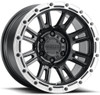 17x8 Raceline 956BS Compass Satin Black w/ Silver Ring 5x4.25/108 30mm