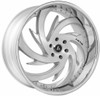 22x10 Artis Spada Silver w/ Brushed Face & Chrome Stainless Steel Lip 5x115 20mm