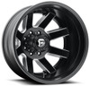 20x8.25 Fuel Off-Road Maverick Matte Black w/ Milled Accent Dually Rear Outer D538 8X210 -221MM 154.3 C.B.