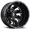20x8.25 Fuel Off-Road Cleaver Gloss Black Milled Dually Rear Outer D574 8X210 -195MM 154.3 C.B.