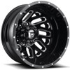 20x8.25 Fuel Off-Road Triton Black Milled Dually Rear Outer D581 8X200 -201MM 142.0 C.B.