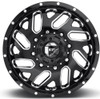 20x8.25 Fuel Off-Road Triton Black Milled Dually Front D581 8X6.5/165 105MM 121.5 C.B.