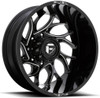 (Clearance - No Returns) 20x8.25 Fuel Off-Road Runner Gloss Black Milled Dually Rear Outer D741 8X6.5/165 -265MM 121.5 C.B.