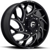 20x8.25 Fuel Off-Road Runner Gloss Black Milled Dually Front D741 8X200 105MM 142.0 C.B.