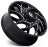 20x8.25 Fuel Off-Road Runner Gloss Black Milled Dually Front D741 8X210 105MM 154.3 C.B.