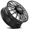 22x8.25 Cali Off-Road Summit Dually Front 9110D Gloss Black w/ Milled Spokes 8X210 115MM 154.2 C.B.