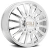 20x8.25 Cali Off-Road Summit Dually Front 9110D Polished w/ Milled Spokes 8X210 115MM 154.2 C.B.